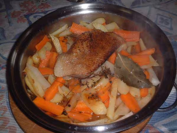 Canard aux frites de navets