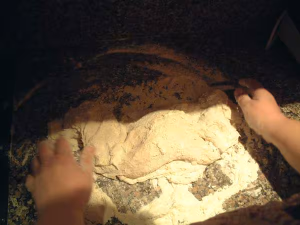 Premier petrissage rabattre