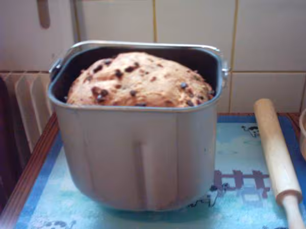 Brioche aux pepites de chocolat avec la farine franc pour pains au lait ou pain brioche dans la cuve