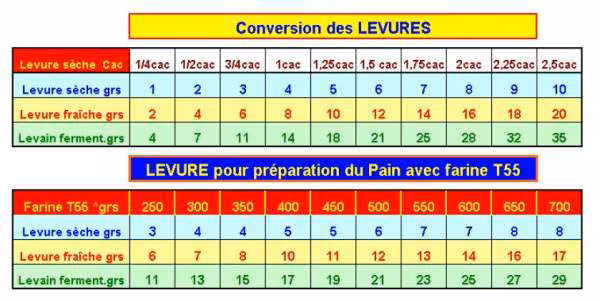 Conversion levure