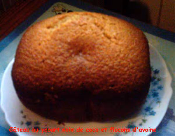 Gateau au yaourt noix de coco et flocons d avoine