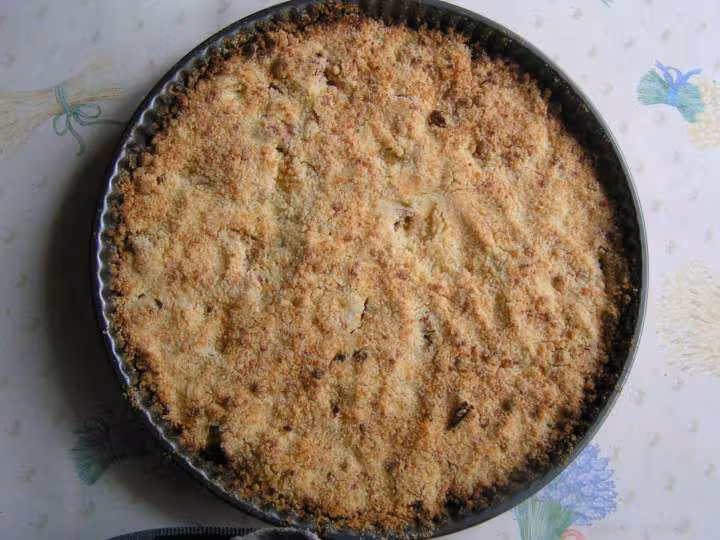 Crumble a la rhubarbe