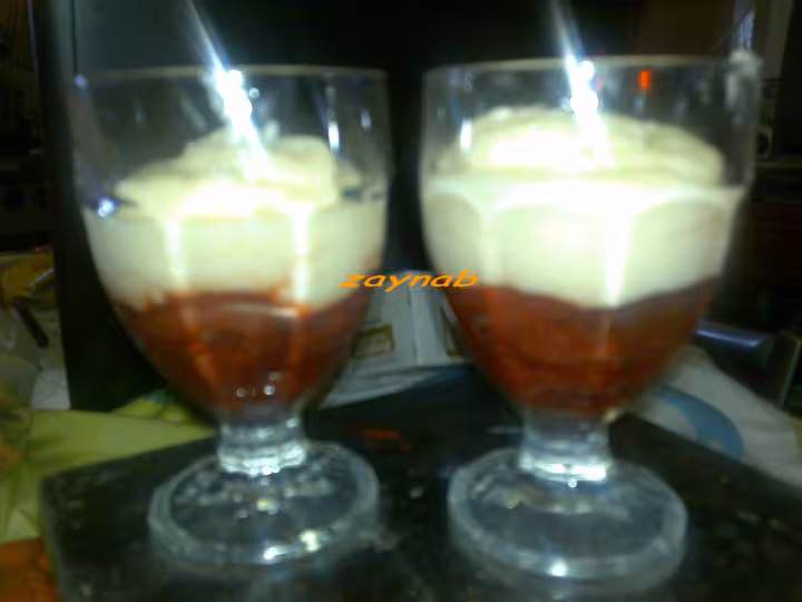 Verrines de fraises mousselines