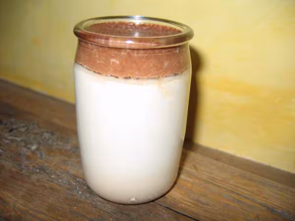 Yaourt au chocolat en granules