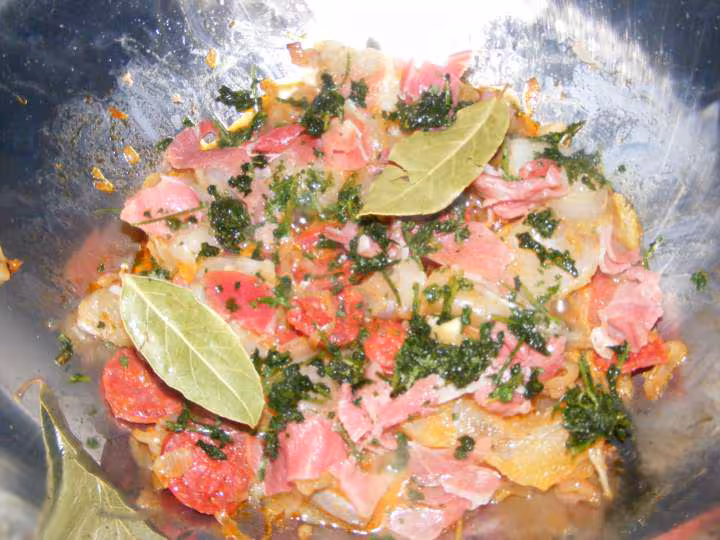 Laurier coriandre et jambon