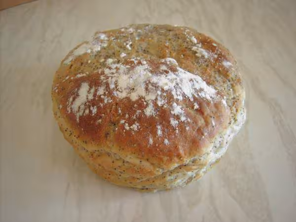 Pain ciabata au pavot