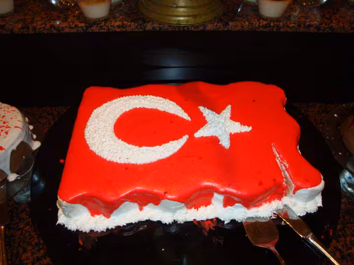 Gateau drapeau turc