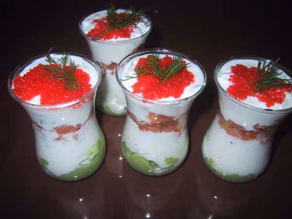 Verrines au saumon