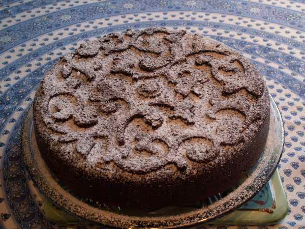 Gateau choco de moona avec du sucre glace