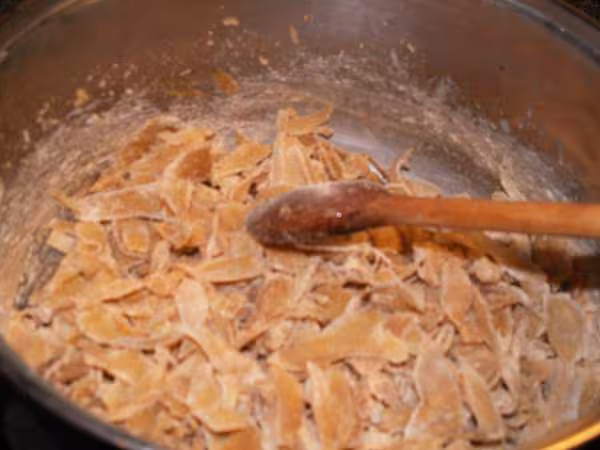 Gingembre confit presque fini