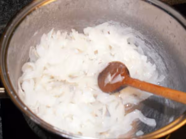 Noix de coco confites fin cuisson