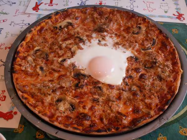 Pizza a la farine mais