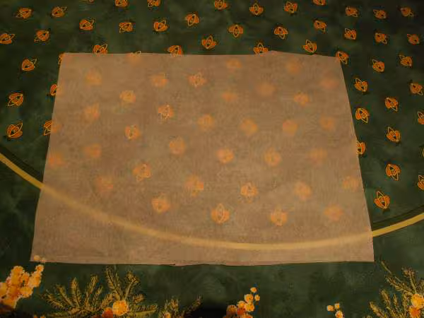 Pliage poche a douilles carre de papier sulfu