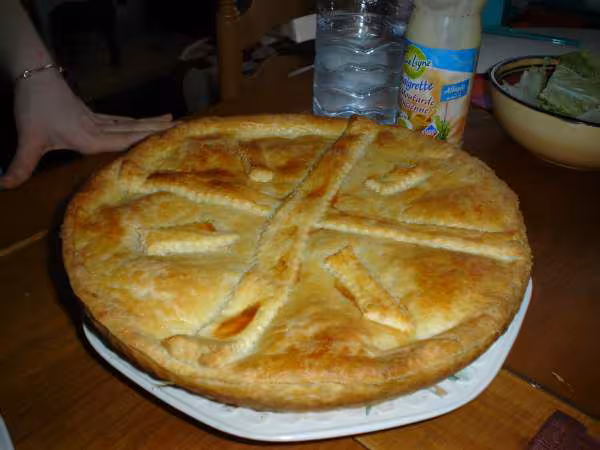 Deuxieme vue sur la tourte au poulet