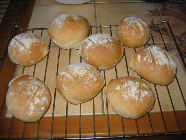 Petits pains ronds ciabatta