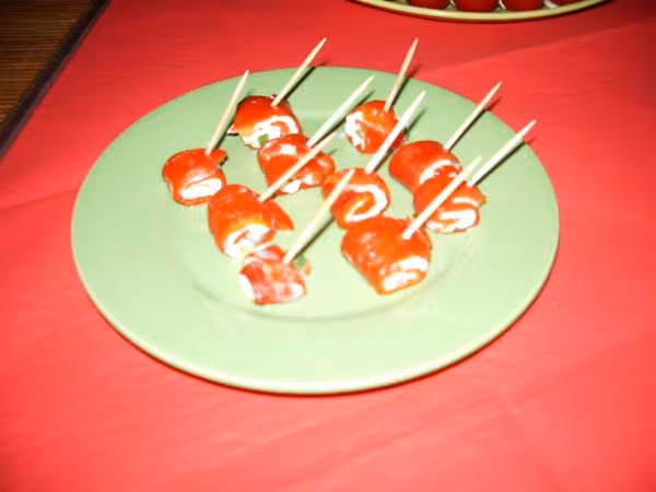 Bouchees au poivron rouge et froamge de chevre