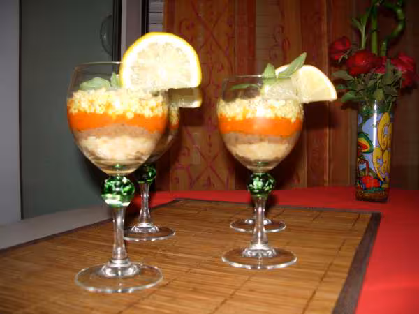 Verrines a l avocat et a la tomate