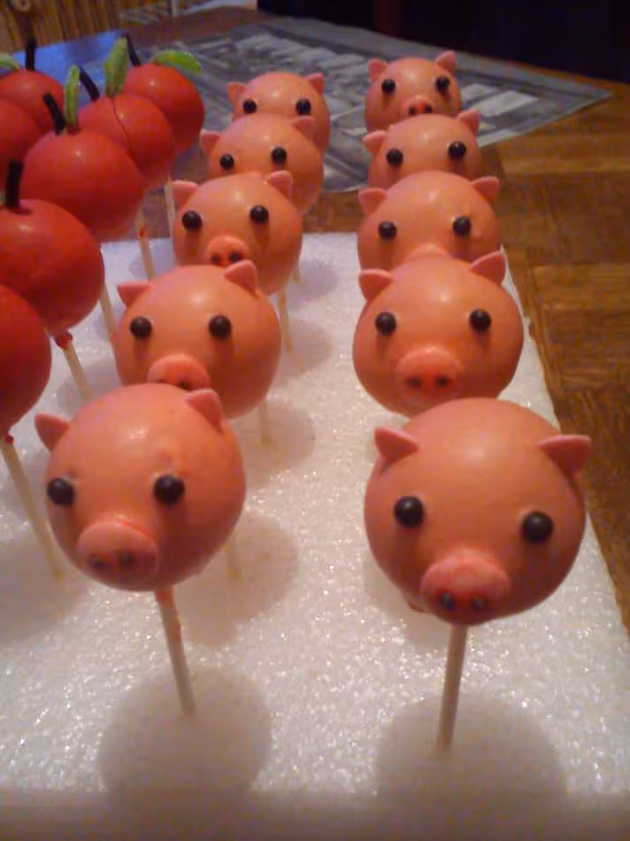 Cake pop porcinet