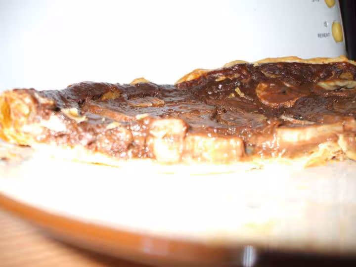 Coupe de la tarte banane chocolat