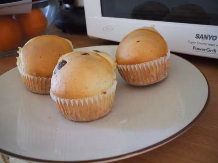 Muffins de charlotte chocolat noir et pralinoise