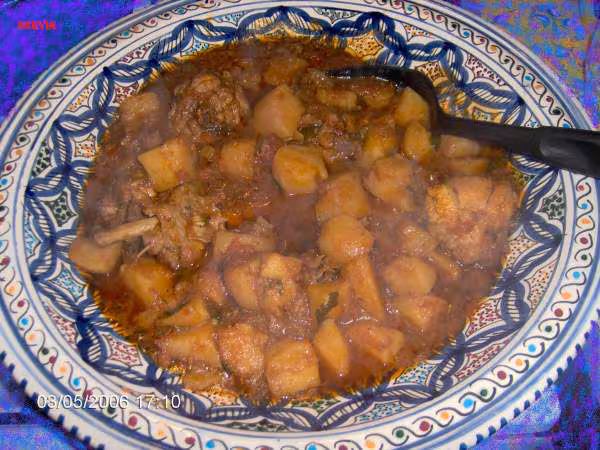 Mon tajine au poulet pommes de terre