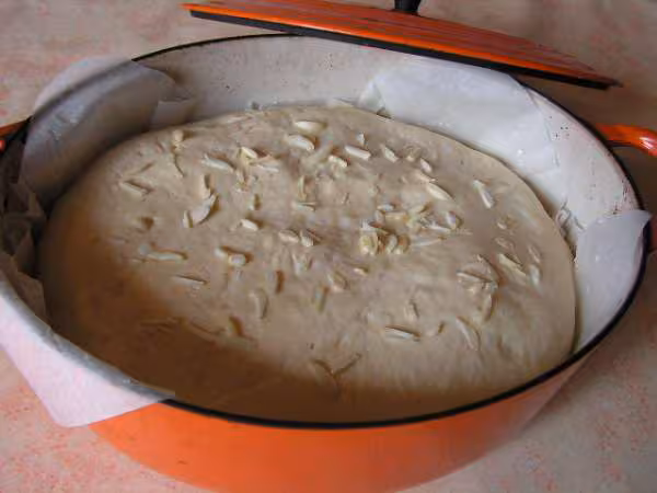 Pain aux amandes avant cuisson