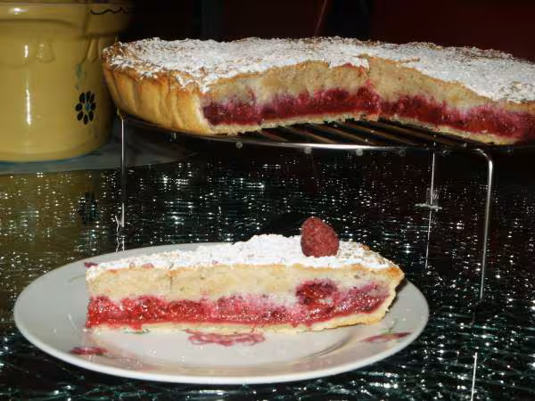 Tarte macaron framboises