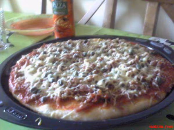 Pizza maison au lardon