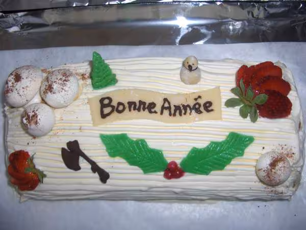 Buche fraisier genoise mousseline kirsh