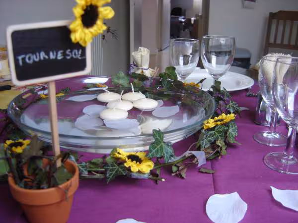 Deco table tournesol4