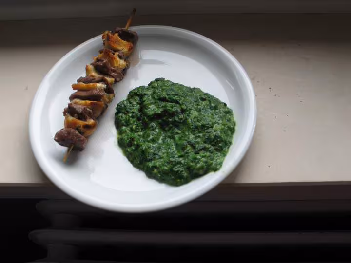 Brochettes de pain et de boeuf