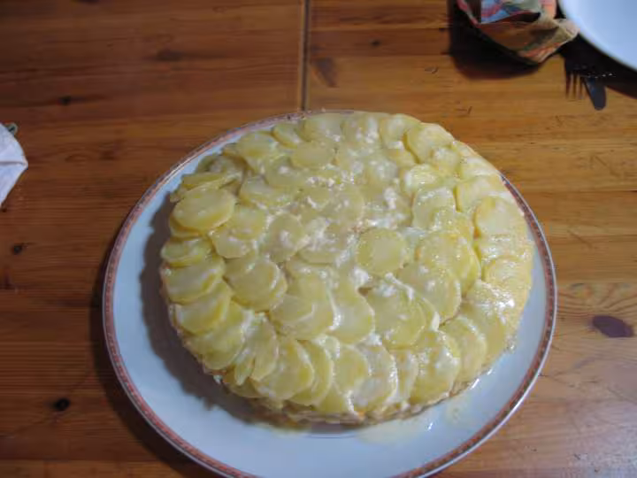Tarte tatin aux pdt et brie