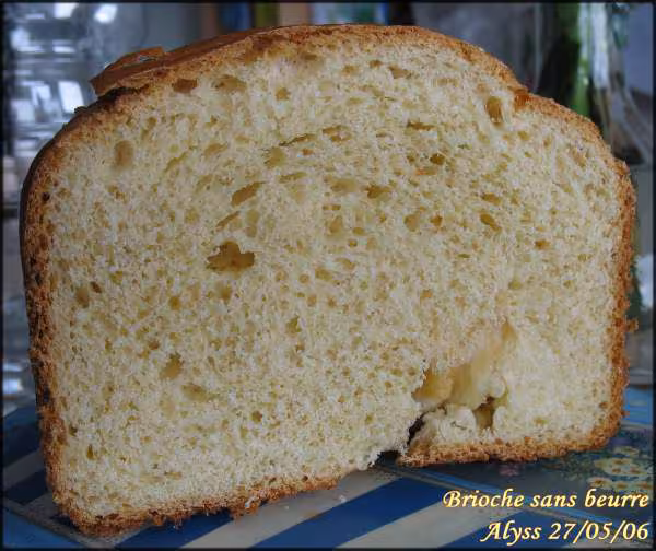 Brioche sans beurre