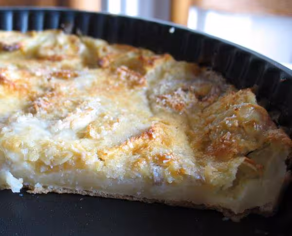 Clafoutis pomme banane coupe