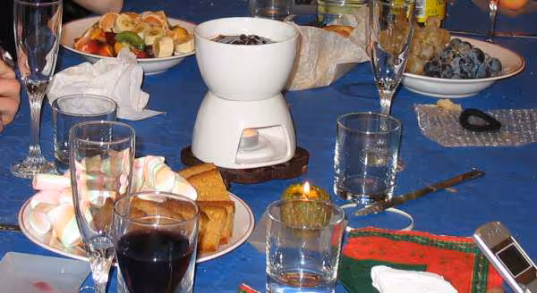 Fondue chocolat nouvel an 2006
