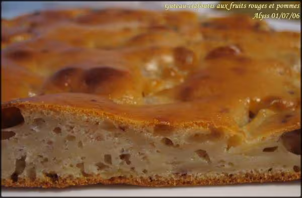 Gateau fruits rouges pomme