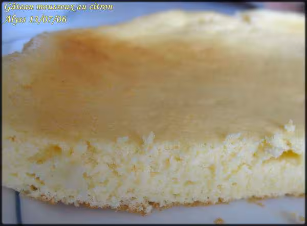 Gateau mousseux au citron