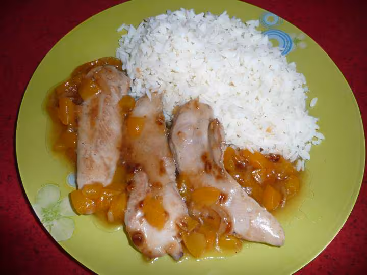 Aiguillettes de canard aux abricots ww