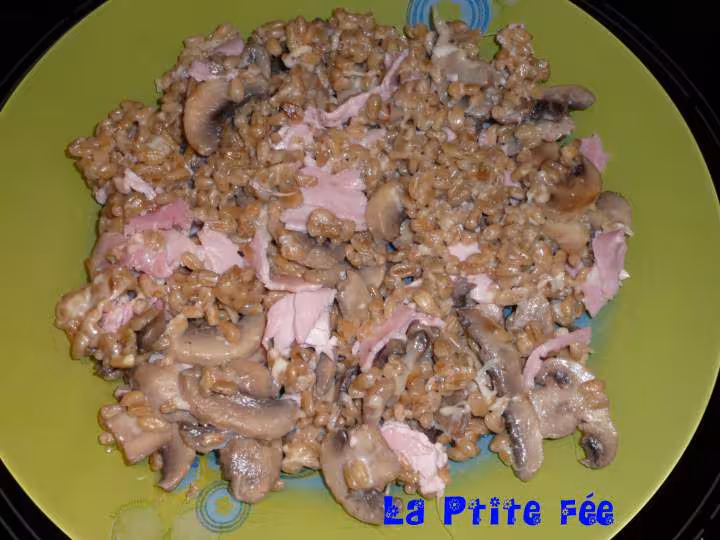 Blesotto aux champignons et au jambon ww