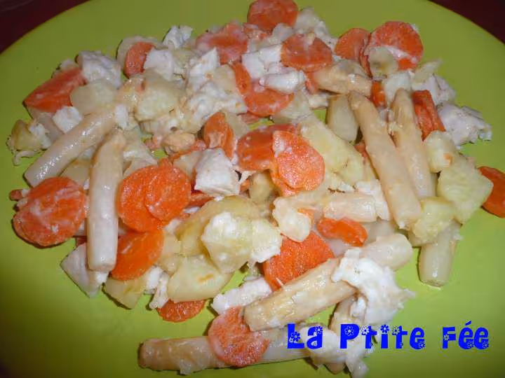 Cabillaud aux carottes et asperges ww