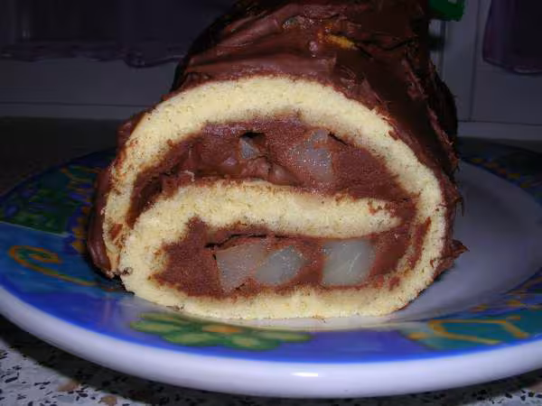 Coupe de la buche choco poire