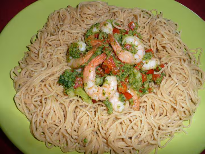 Crevettes sautees aux petits legumes ww