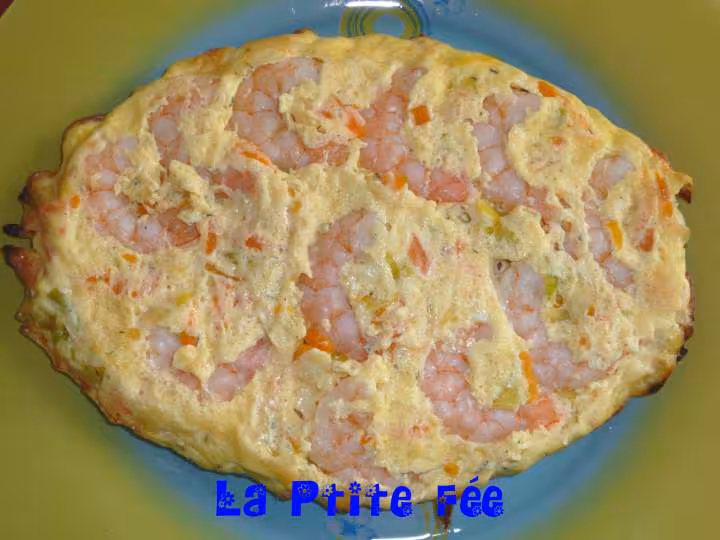 Flan crevettes poireau carottes ww