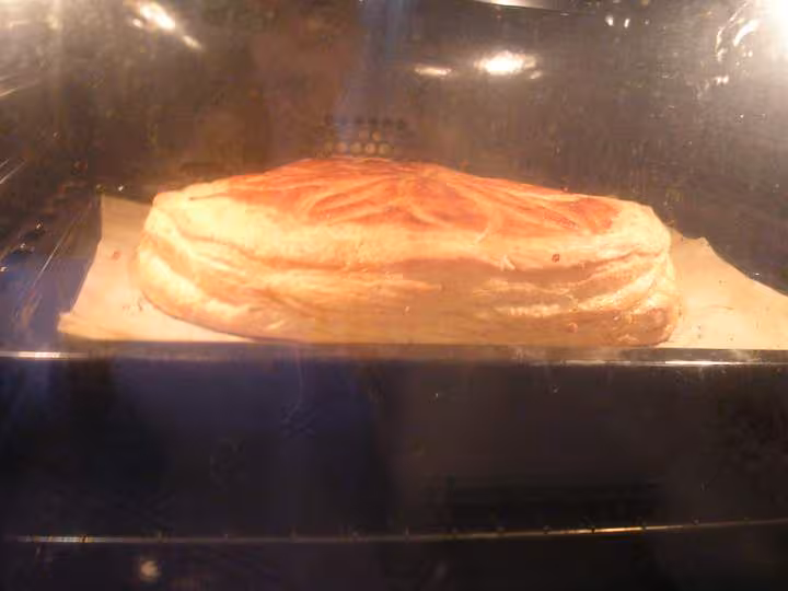 Frangipane bien gonflee dans le four