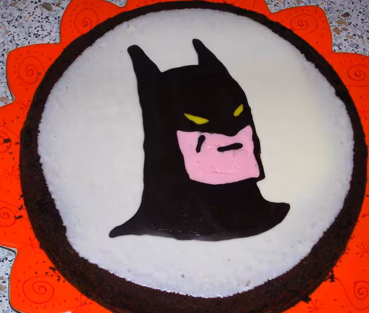 Gateau au chocolat avec batman pour mes neveux methode chane
