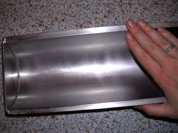 Gouttiere en inox soudee par mon cheri