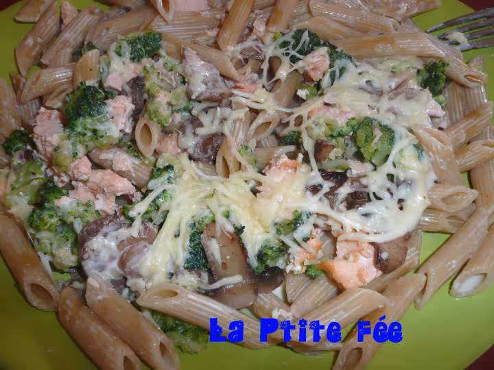 Gratin de pates au saumon ww