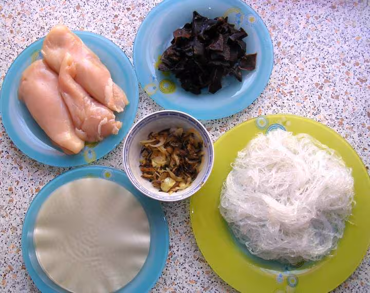 Ingredients pour mes 1er nems