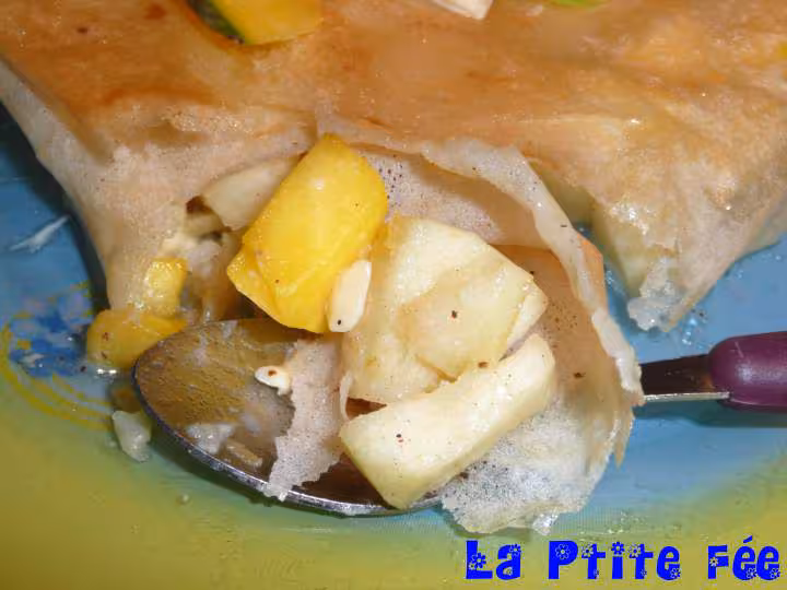 Mangue au chocolat blanc en feuille de brick ww 3