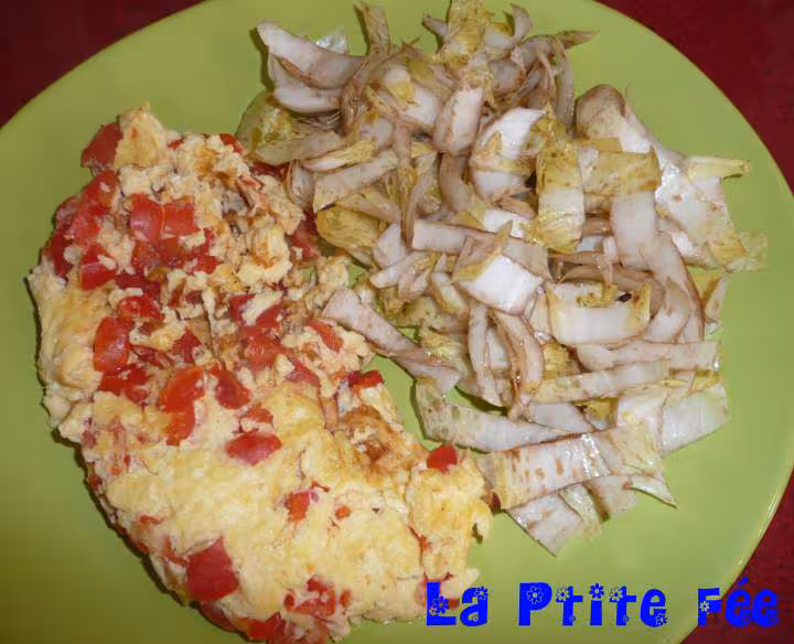 Omelette au poivron rouge ww